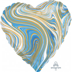 Blue Marblez Heart Standard S18 Flat A