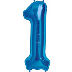 Blue Number 1 Shape 16" Pkt