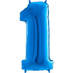 Blue Number 1 Shape 26" Pkt