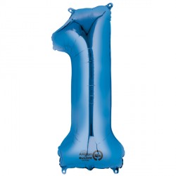 Blue Number 1 Shape P50 Pkt (13" X 34")