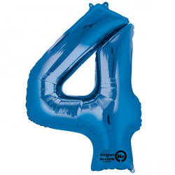 Blue Number 4 Shape P50 Pkt (24" X 36")