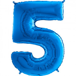 Blue Number 5 Shape 26" Pkt