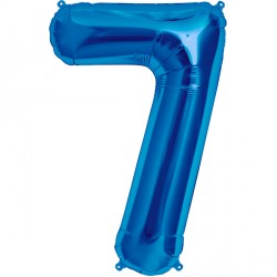 Blue Number 7 Shape 16" Pkt