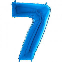 Blue Number 7 Shape 26" Pkt
