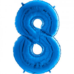 Blue Number 8 Shape 26" Pkt