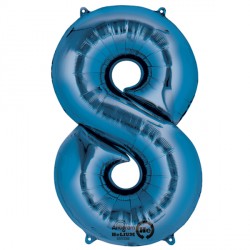 Blue Number 8 Shape P50 Pkt (21" X 34")