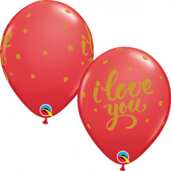 Bold Script I Love You 11" Red Gold Ink (25ct) Yhg