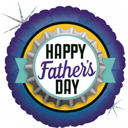 Bottle Cap Father's Day Grabo 18" Holographic Pkt