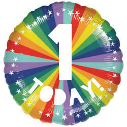 Bright Rainbow 1st Birthday Standard S40 Pkt