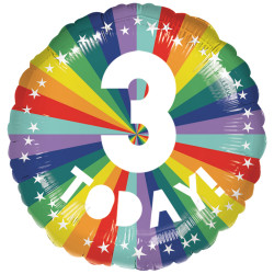 Bright Rainbow 3rd Birthday Standard S40 Pkt