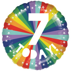 Bright Rainbow 7th Birthday Standard S40 Pkt