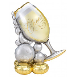 Bubbly Wine Glass P70 Airloonz Pkt (41" X 51")