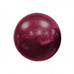 Burgundy 25cm/10" Mirror Globe Foil Balloon
