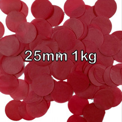 Burgundy 25mm Round Paper Confetti 1kg