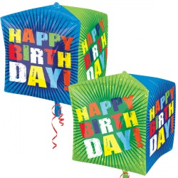 Bursts Happy Birthday Cubez G20 Pkt (15" X 15")