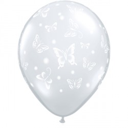 Butterflies-a-round 11" Diamond Clear (50ct) Tw
