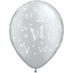 Butterflies-a-round 11" Silver (25ct) Yhh