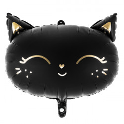 Cat Head Black Shape 48cm X 36cm Pkt