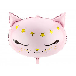 Cat Head Pink Shape 48cm X 36cm Pkt