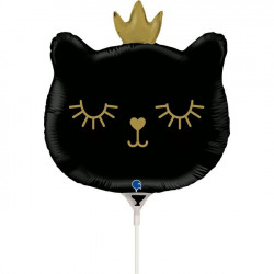Cat Princess Black 14" Mini Shape Flat