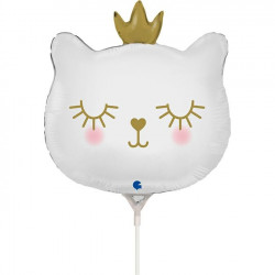 Cat Princess White 14" Mini Shape Flat