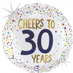 Cheers To 30 Years Grabo 18" Holographic Pkt