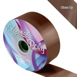 Chocolate Brown 2" Eleganza Poly Ribbon 91m