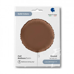Chocolate Satin Round 18" Grabo Pkt