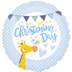 Christening Blue Giraffe Standard S40 Pkt