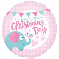 Christening Pink Elephant Standard S40 Pkt