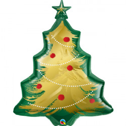 Christmas Tree Brushed Gold 40" Shape Group Pkt Yzp