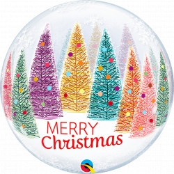 Christmas Trees & Snowflakes 22" Single Bubble Yrv