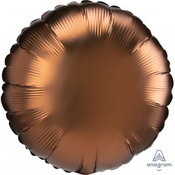 Cocoa Satin Luxe Round Standard S15 Flat A