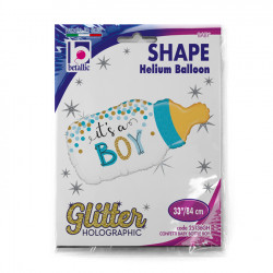 Confetti Baby Boy Bottle 33" Grabo Holographic Shape E Pkt