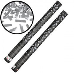 Confetti Cannon With Rectangle Silver 60cm