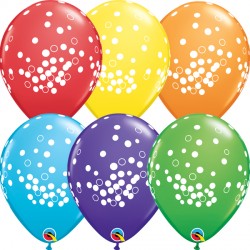 Confetti Dots 11" Rainbow Assorted (25ct) Ygx