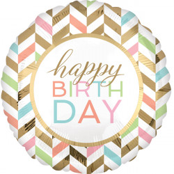 Confetti Fun Happy Birthday Jumbo Shape P40 Pkt (28" X 28")