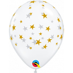 Contempo Stars 5" Diamond Clear W/gold Ink (100ct) Ycv