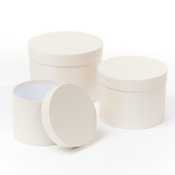 Cream Hat Boxes (3)