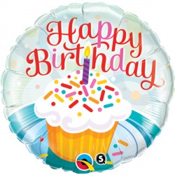 Cupcake & Sprinkles Birthday 18" Pkt If