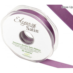 Damson Eleganza Double Faced Satin Ribbon 15mm X 20m