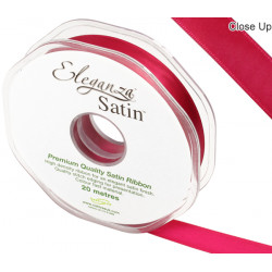 Deep Cerise Eleganza Double Faced Satin Ribbon 15mm X 20m