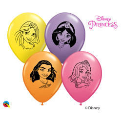 Disney Princess Faces 5" Yellow, Orange, Rose & Spring Lilac (100ct) Uj