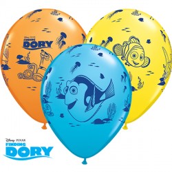 Dory & Friends 11" Yellow, Orange & Robin's Egg Blue (25ct) Lbc