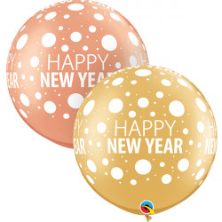 Dots Happy New Year 30" Rose Gold & Gold (2ct) Ch