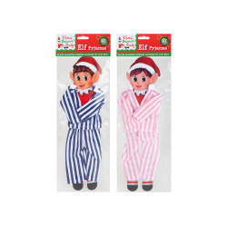 Elves Behavin' Badly Pink/white Striped Pyjamas For Elf (1)