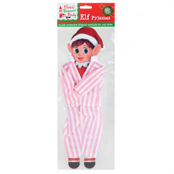 Elves Behavin' Badly Pink/white Striped Pyjamas For Elf (1)