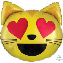 Emoticon Cat Love Shape P35 Pkt (22" X 22")