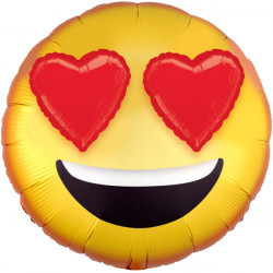 Emoticon With Heart Eyes 3d Ez-fill Shape P60 Pkt (28" X 28")