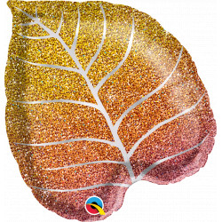 Fall Glittergraphic Ombre Leaf 21" Shape Group B Yte